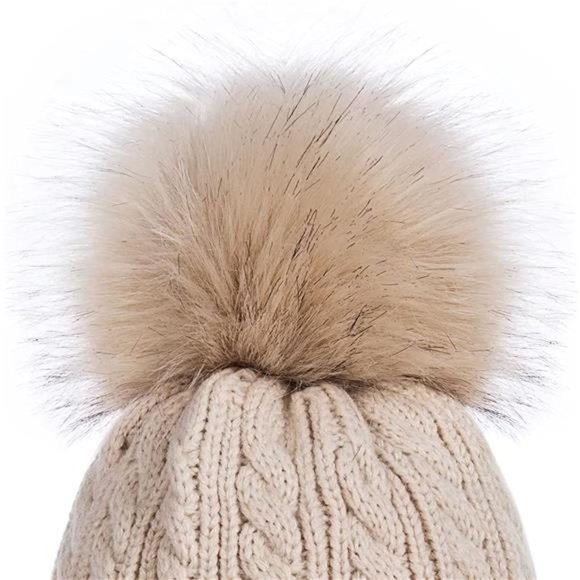 Alepo Womens Winter Beanie Hat, Warm Fleece Lined Knitted Soft Ski Cuff Cap with main image 4